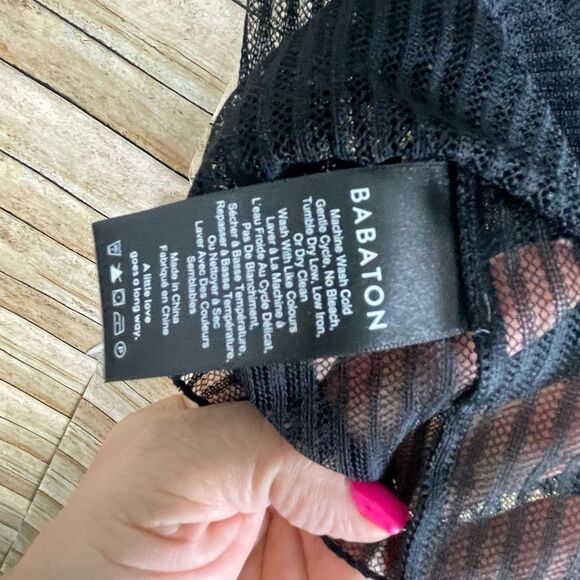 Babaton Black Mrsh Top sz Sm - Picture 5 of 5